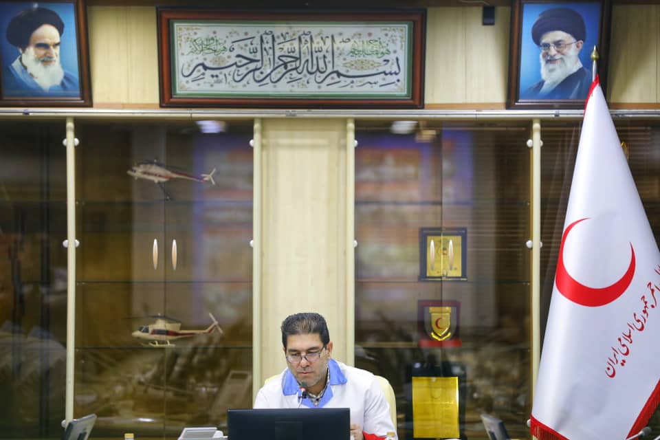 جلسه ویدئوکنفراس رئیس جمعیت هلال‌احمر با دبیران کانون‌های جوانان استان‌ها/ گزارش تصویری
